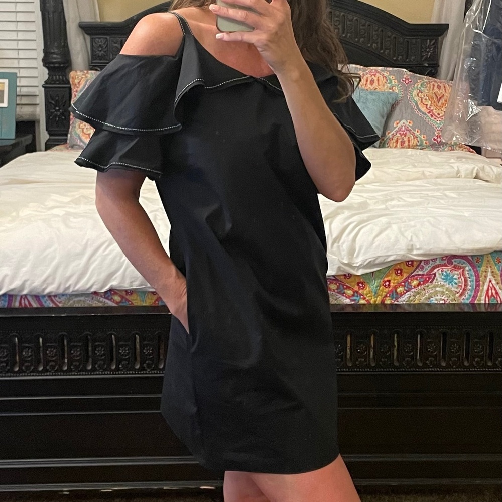 Gibson Latimer Cotton Black Dress